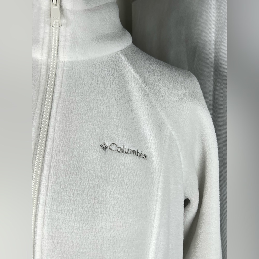 Columbia Women's Ivory Utility Fleece Jacket Great Condition Size Medium - Picture 4 of 8